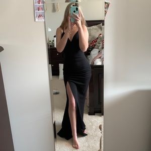 Macy’s size xs(will fit size small) floor length black dress